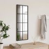 zahrada-XL Nástenné zrkadlo čierne 30x80 cm obdĺžnikové železné 358642