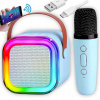 Aku. 1500mAh karaoke bluetooth reproduktor + mikrofón LED RGB