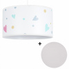 Lampa, svietidlo do detskej izby - Detská prívesok stropná lampa pastelové srdcia (Detská prívesok stropná lampa pastelové srdcia)