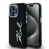 Karl Lagerfeld silikónové kovové Script Logo iPhone 15 Pro Max Case – čierne (Karl Lagerfeld silikónové kovové Script Logo iPhone 15 Pro Max Case – čierne)