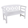 Biela drevená záhradná lavica Vancouver - Garden Pleasure