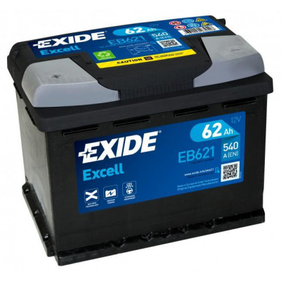 EXIDE EXCELL EB621 12V 62Ah 540A