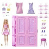 Mattel Barbie Šatník snov v pastelových farbách s oblečením a doplnkami pre bábiky HXD58