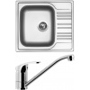 Set Sinks N29 (dřez Star 580 V 0,6 mm, matný + baterie Pronto Chrom - lesklý)