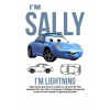 CUKROVÁ TLAČ jedlý obrázok na tortu Cukrová hmota Autá Sally Poster + MENO