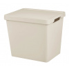 Tontarelli Úložný box MAYA XL s vekom - 23,9 l krémová 8034753210