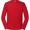 Fruit of the Loom Tričko Iconic 195 LSL, dlouhý rukáv, pánské COT16136000400-red Červená XS