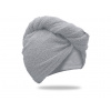Textilomanie Rýchloschnúci froté turban na vlasy svetlosivý, 100% bavlna