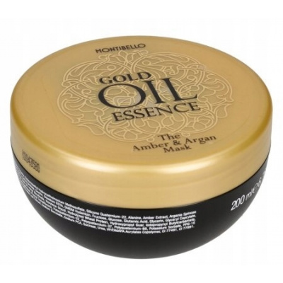 Montibel-lo Gold Oil Essence regeneračná maska s arganovým olejom (Hair Mask with Amber & Argan Oil) 200ml