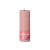 Bolsius Rustic Shine Valec 68x190mm Misty Pink, ružová sviečka