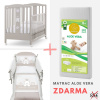 Italbaby detská postieľka so spúšťacím bokom Baby Re hnedá s komplet výbavou + matrac ZDARMA