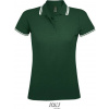 SOL´S PASADENA / Dámska polokošeľa - forest green/white L