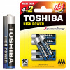 Alkalická batéria Toshiba AAA (R3) 6 ks