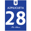 Superfutbal Maketa dresu Chelsea Londýn, modrá Rozmer: A4, Meno a číslo: Azpiliqueta 28