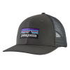 Šiltovka Patagonia P-6 LOGO TRUCKER HAT - tmavo šedá