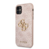 Guess PU 4G Metal Logo zadný kryt pre iPhone 11 Pink