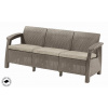 Keter Corfu love seat max trojsedačková pohovka cappuccino 258978