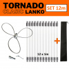 TORNADO CLASIC LANKO rotačná komínová kefa čistič komína set 12 m (Komínová kefa lanko na odstránenie dechtu, na čistenie komína)