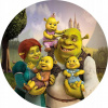 CUKROVÁ TLAČ jedlý obrázok na tortu Cukrová hmota SHREK FIONA SADA + MENO 48