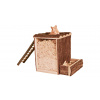 Trixie Natural Living domček a hracia veža s rebríkom 25x24x20 cm