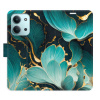 Flip pouzdro iSaprio - Xiaomi Redmi 15C - Blue Flowers 02 s kapsičkami na karty (Flipové knížkové pouzdro, obal, kryt iSaprio s přihrádkami na karty a motivem)