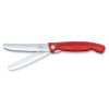 Victorinox Skládací svačinový nůž Swiss Classic, červený, vlnkované ostří 6.7831.FC1