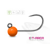 Delphin Jigová Hlavička T-AREA BL Wolframový Jig Fluo Oranžový 5 ks - #6 / 0,9 g / 4,6 mm