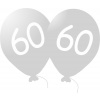 Strieborný metalický balón na 60. narodeniny -
