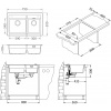 ALVEUS CZ ATROX 50 beton 81 + pop up sifon 790x500x200 mm