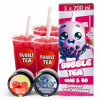 BUBBLE TEA SADA Grab&Go - JAGODA + ČEREŠŇA + ŠÁLKY 3ks + SLAMKY 3ks