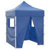 zahrada-XL Profesionálny skladací párty stan+4 steny 2x2 m, oceľ, modrý 48879