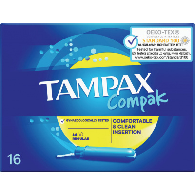 Tampax Compak tampóny s aplikátorom Regular 16 ks