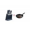 Akčný set sada nožov Tefal EverSharp K297S644 s blokom + panvica Tefal Protech 28 cm