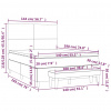 vidaXL Boxspring posteľ s matracom krémový 140x190 cm látka - Krémová - 56758-11769