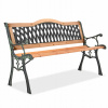 Záhradná lavička s operadlom Linder Exclusiv Royal 125x52x74 cm čierno-hnedá
