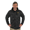 Bunda se zipem Mikbaits Black Camou Sherpa černá - XL