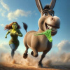 CUKROVÁ TLAČ jedlý obrázok na tortu Cukrová hmota Fiona Oslík Shrek Mem + MENO