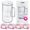 Sklenená filtračná kanvica Aquaphor Glass, biela + 4 filtre Maxfor+ Mg