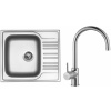 Set Sinks N31 (dřez Star 580 V 0,6 mm, matný + baterie Vitalia Chrom - lesklý)