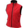 James & Nicholson | JN 138, Dámska 3-vrstvová softshell vesta, červená, XL