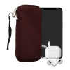 kwmobile Universal telefon Pouch Size XL - 6.7/6.8 - Neoprene smartphone Pouch with Zip - Water-Repellent Mobile Pouzdro na telefon - Sleeve in bordeaux fialová