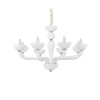 Závesné svietidlo/Luster Ideal lux 094045 CASANOVA SP8 BIANCO 8xE14 40W chróm