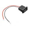 Adafruit Snap-In Panel Mount Cable - USB-A Socket to 2 Wires