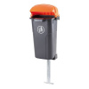 MEVA-TEC Odpadkový koš 50 l. Urban - černý/oranžový