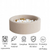 Suchý bazén s guličkami 30x90 Boucle béžový + 200 loptičiek - AKÝKOĽVEK MIX