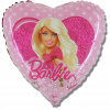 Balón srdce Barbie 45 cm ružový