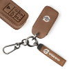 Kožené puzdro na diaľkové ovládanie s príveskom na kľúče Volvo Brown