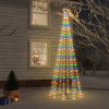 vidaXL Vianočný stromček kužeľ rôznofarebné svetlo 310 LED 100x300 cm