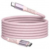 Kábel Verbatim 31853 USB USB C samec - USB C samec, 60W, 1.2m, růžový