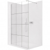 CERANO - Sprchová zástena Walk-in Onyx Cube Ľ/P - 8 mm - hranatá vzpera - chróm, industriálne sklo - 100x200 cm
